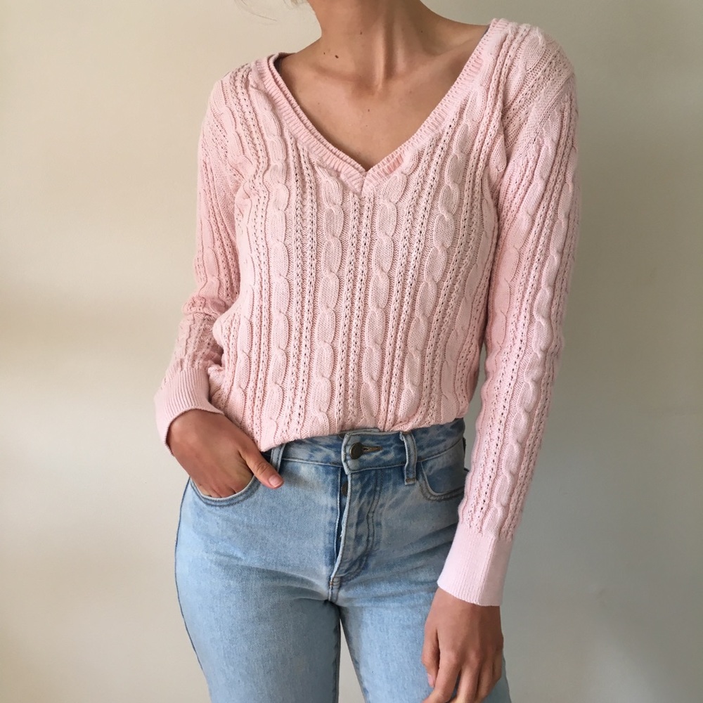 Vintage Pink Knit Sweater